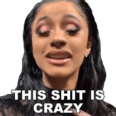 This Shit Is Crazy Cardi B Sticker - This Shit Is Crazy Cardi B This Is Mind Blowing Stickers