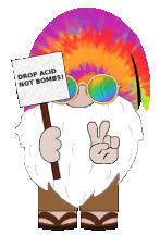 Hippie Gnome Sticker - Hippie Gnome Stickers