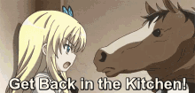 anime getback in the kitchen slap horse