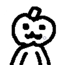 a black and white drawing of a cartoon character with a skeleton head and arms .