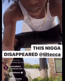 lil tecca disappear this nigga