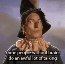 Scarecrow Some People Without Brains Do An Awful Lot Of Talking GIF - Scarecrow Some People Without Brains Do An Awful Lot Of Talking Wizard Of Oz GIFs