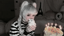 Belle Delphine Cooking GIF - Belle Delphine Cooking Mouse Ears GIFs
