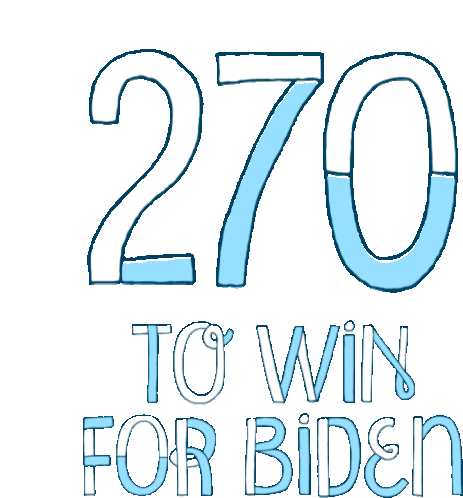 270to Win For Biden Electoral Votes Sticker - 270to Win For Biden 270 Electoral Votes Stickers
