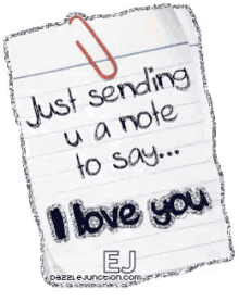 Love You Just Sending You Anote GIF