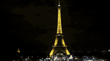 Eiffel Tower At Night GIF - Eiffeltower Paris Cityoflight GIFs