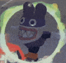 a drawing of a cartoon character with a circle around it