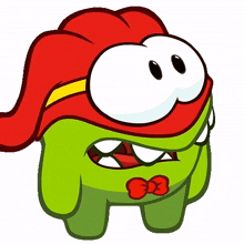 jaw dropped om nom cut the rope shocked surprised