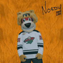 minnesota wild nordy thumbs down nhl mascot