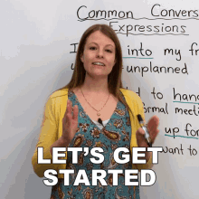 Lets Get Started Emma GIF - Lets Get Started Emma Learn English With Emma GIFs