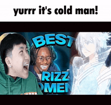 a poster that says ' yurry it 's cold man '