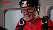 a man is wearing a helmet that says cooper on it