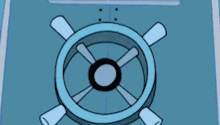 a cartoon illustration of a root beer storage vault