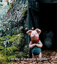 Piglet Oh Boy It Is Good To Be Home GIF - Piglet Oh Boy It Is Good To Be Home Home GIFs