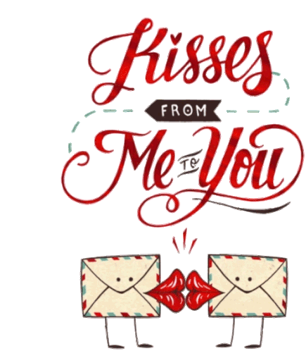 Kiss Kisses From Me To You Sticker - Kiss Kisses From Me To You Kisses Stickers