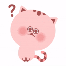 cute cat animal pink curious