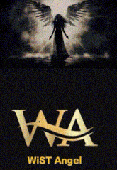 a poster with a woman with wings and the word wa