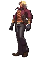 a pixel art of a man in a red shirt