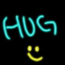 Hug Smile GIF - Hug Smile Neon GIFs