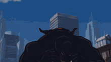 a cartoon drawing of venom with a spider web on his chest