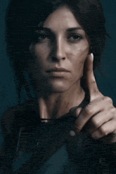 a poster for quiet please shows a woman making a thumbs up sign