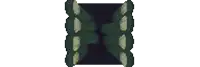a pixel art drawing of a person 's eyes looking out of a dark room