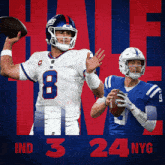 New York Giants (24) Vs. Indianapolis Colts (3) Half-time Break GIF - Nfl National Football League Football League GIFs