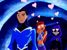 Starfire And Raven Fawning - Teen Titans GIF - Een Titans Hearts Fawning GIFs