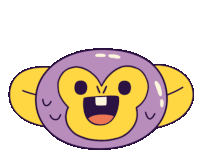 Enthusiastic Monkey Smiling. Sticker - Mono Monito Spin Happy Stickers