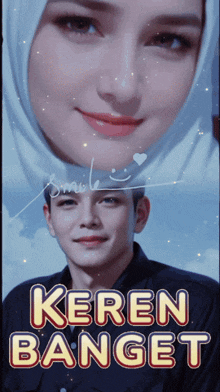 a poster of a man and a woman with the words keren banget