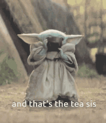 Tea Thats The Tea GIF - Tea Thats The Tea Baby Yoda Tea GIFs