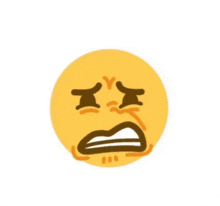 a yellow smiley face with a crying face and tears coming out of its eyes on a white background .