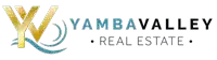 a logo for yamba valley real estate with a gold letter w