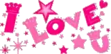 I Love U Pink I Love U Sticker - I Love U Pink I Love U I Love You Stickers