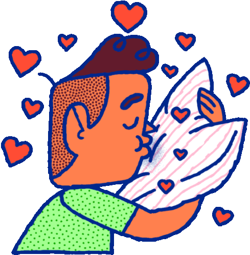 Chip Pratice Kisses Pillow Sticker - Hopeless Romance101 Pillow Love Stickers