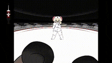 a cartoon of a nurse in a boxing ring with a syringe hanging from the ceiling .