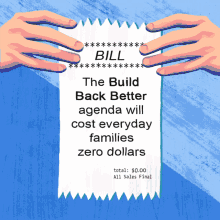Bill The Build Back Better Agenda Will Cost Everyday Families GIF - Bill The Build Back Better Agenda Will Cost Everyday Families Zero Dollars GIFs