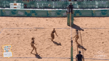 Beach Volleyball Spike GIF - Beach Volleyball Spike Blocked GIFs