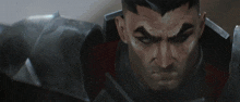 a blurry picture of a man holding a spear