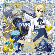 a picture of a girl and a boy with the words " yuri " on it