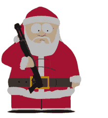arriving armed santa santa claus south park season8ep14woodland critter christmas i have a gun