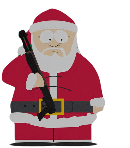 Arriving Armed Santa Santa Claus Sticker - Arriving Armed Santa Santa Claus South Park Stickers