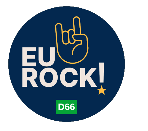 D66 Europa Sticker - D66 Europa Eurock Stickers