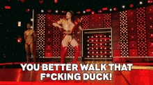 You Better Walk That Freaking Duck Anetra GIF - You Better Walk That Freaking Duck Anetra Rupauls Drag Race GIFs
