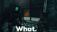 a screenshot of a video game with the words " what " at the bottom