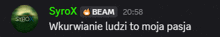 a blurred image of a person 's face with the words " wkurwianie ludzi to moja pasja "