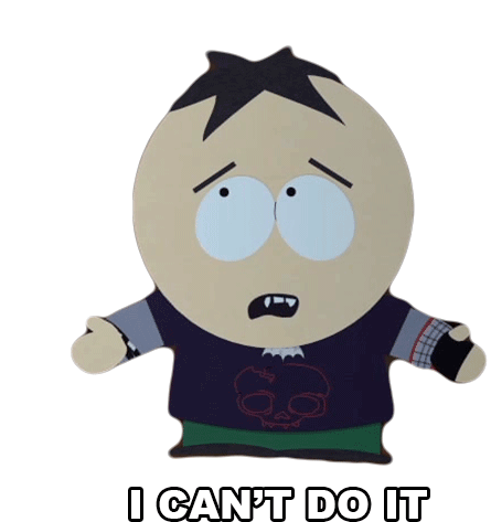 I Cant Do It Butters Stotch Sticker - I Cant Do It Butters Stotch South Park Stickers