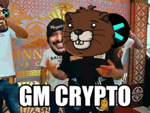 gm crypto is written on the bottom of a picture