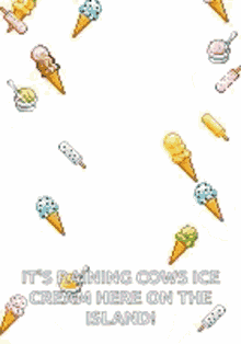 Ice Cream Raining GIF
