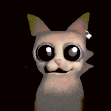 a cartoon cat with a surprised look on its face
